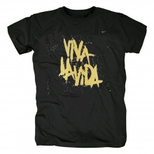 Uk Rock Graphic Tees Coldplay Band Viva La Vida Logo T-Shirt