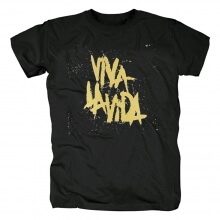 Tricou cu logo-uri britanice Rock Rock Tees Coldplay Band Viva La Vida