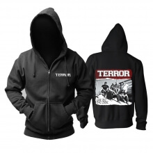 Us Terror Live By the Code Hoodie Hard Rock Metal Punk Rock Band Sweat Shirt