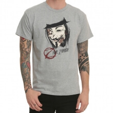 V Vendetta Humour T-shirt imprimé gris
