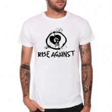 White Rise AgainstRock Band T Shirt