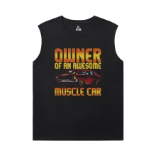 Car Mens T Shirt Fără Mâneci Cool motor auto Tee