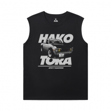 Auto Tees Personalizované GTR Čierne tričko bez rukávov