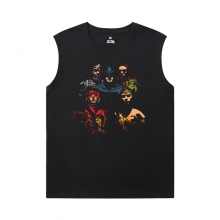 Batman Printed Sleeveless T Shirts For Mens Justice League Marvel T-Shirts