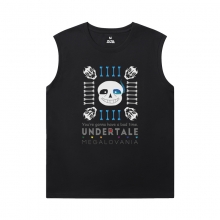 Undertale Tee Personalised Annoying Dog Skull Men'S Sleeveless T Shirts Cotton