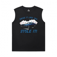 Racing Car T-Shirt Cotton Ford Sleeveless T Shirt For Gym