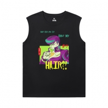 Vintage Anime Kujo Jotaro Tshirts JoJo's Bizarre Adventure Men'S Sleeveless Graphic T Shirts