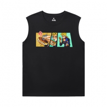 Vintage Anime Kujo Jotaro Tshirts JoJo Sleeveless Tshirt Đối với nam giới