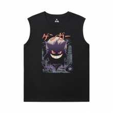 เย็น Gengar Tshirts โปเกมอนบุรุษเสื้อยืดกีฬาแขนกุด