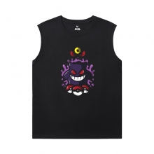 Pokemon Tee Cotton Gengar Sleeveless Crew Neck T Shirt