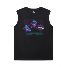 เย็น Gengar Tshirt เสื้อแขนกุดโปเกมอนบุรุษ