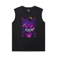 ประเด็นร้อน Gengar Tshirts โปเกมอนผู้ชายเสื้อยืดกราฟิกแขนกุด