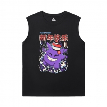 โปเกมอนทีประเด็นร้อน Gengar เสื้อยืดแขนกุดผู้ชายสําหรับโรงยิม