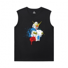 Gundam T-Shirt Japonais Anime Round Neck Sleeveless T Shirt