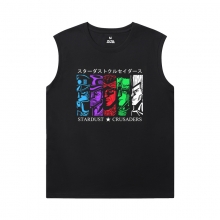 Anime Vintage Kujo Jotaro Shirts JoJo's Bizarre Adventure Xxl Sleeveless Camisetas
