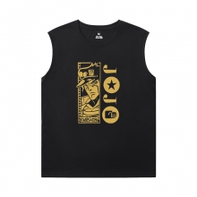 JoJo Hombres Oversized camiseta sin mangas tema caliente Anime Kujo Jotaro camisa