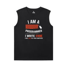 Programmer Sports Sleeveless T Shirts Geek Cotton Tees