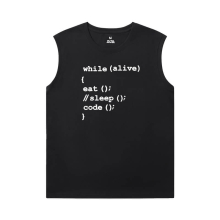 Programmer T-Shirts Geek Cotton Sleeveless Printed T Shirts Mens