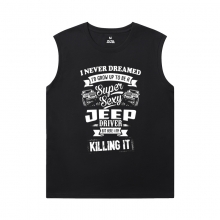 Car Sleeveless Tshirt Cool Jeep Tee