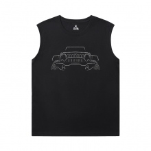 Racing Car Tee Cotton Jeep Mens Oversized Sleeveless T Shirt