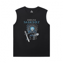 Rick and Morty Black Sleeveless Shirt Men Personalised Tee