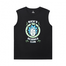 Cotton Shirts Rick and Morty Sleeveless T Shirt Black