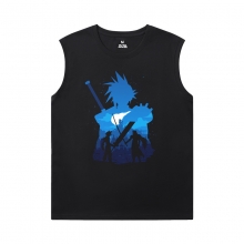 Camisa de algodão final fantasy masculino camisetas sem mangas para academia