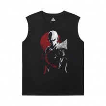 Vintage Anime Shirts One Punch Man Printed Sleeveless T Shirts For Mens