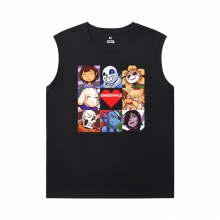 Cotton Annoying Dog Skull Tshirts Undertale Sleevless Tshirt For Men