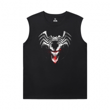 Camisa de veneno marvel camisetas sem mangas masculinas para academia