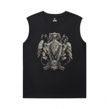 Camisa de tee de warcraft mundial nevasca camiseta sem mangas para homens