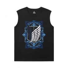 Tấn công vào Titan Mens Sleeveless Thể thao T Shirts Anime T-Shirts