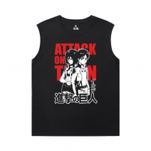 타이탄 남성 오버사이즈 민소매 티셔츠에 대한 뜨거운 주제 애니메이션 티셔츠 공격