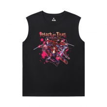 Atac pe Titan Cool Sleeveless T Shirts Vintage Anime Tee Shirt