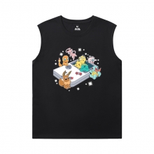 Pokemon Shirt Cotton Sleeveless Shirts Mens