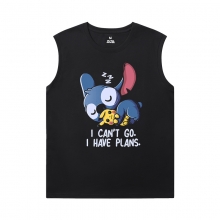 Lilo Stitch Camisetas qualidade Mangas sem Mangas Camisa Sem Lado