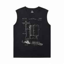 Cool Rock Tshirt Musical Instrument Sleeveless Crew Neck T Shirt