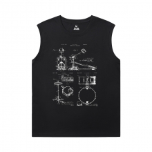 Musical Instrument T-Shirts Personalised Rock Sleeveless Shirts Mens