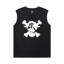 Anime One Piece Sleeveless Cotton T Shirts Cotton Tee Shirt