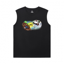 Camisas de qualidade Mario estampadas camisetas sem mangas para homens