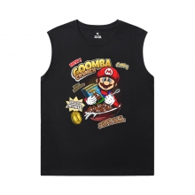 Mario Sleeveless Crew Neck T Shirt Cotton Shirt