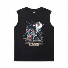 Spiderman Mens Büyük Boy Kolsuz T Shirt Marvel Avengers Gömlek