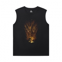 Groot Tshirt Marvel Guardians ของเสื้อยืดแขนกุดสีดํากาแล็กซี่