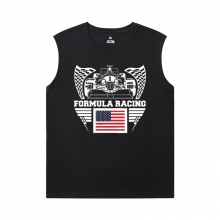 Racing Car T-Shirt Bumbac F1 Sleeveless Crew Neck Tricou