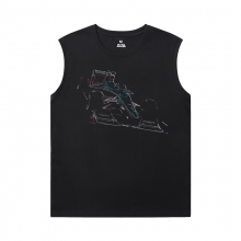 Calitate F1 Tricou Car Negru Sleeveless T Shirt