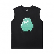 Cotton Creeper Tshirt Minecraft Sleeveless T Shirts Men'S For Gym