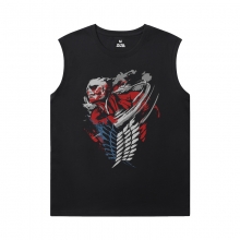 Atac pe Titan Tee Shirt Vintage Anime Sleeveless Tricou Mens