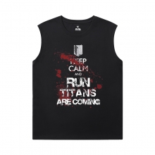 Attaque sur Titan T-Shirts Anime Black Sleeveless Tshirt