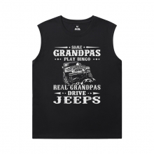 Camisa de coche calidad Jeep Wrangler camiseta sin mangas hombres