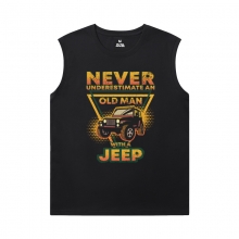 Camisas de algodão sem mangas do Jeep Wrangler de qualidade